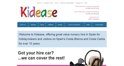 Desktop Screenshot of kideasenurseryhire.com
