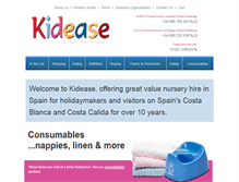 Tablet Screenshot of kideasenurseryhire.com